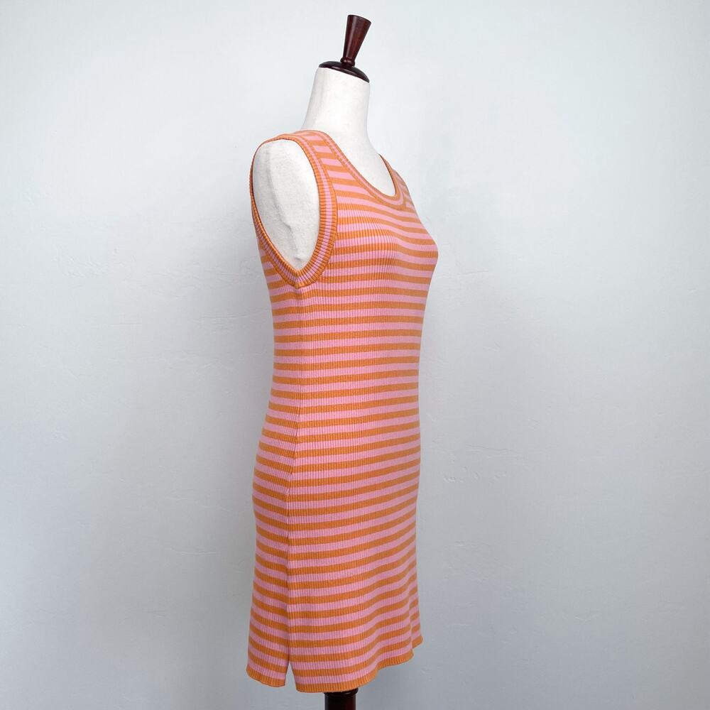 Spell And The Gypsy Collective Calypso Summer Striped Pink Orange Mini Dress MED - Picture 7 of 11